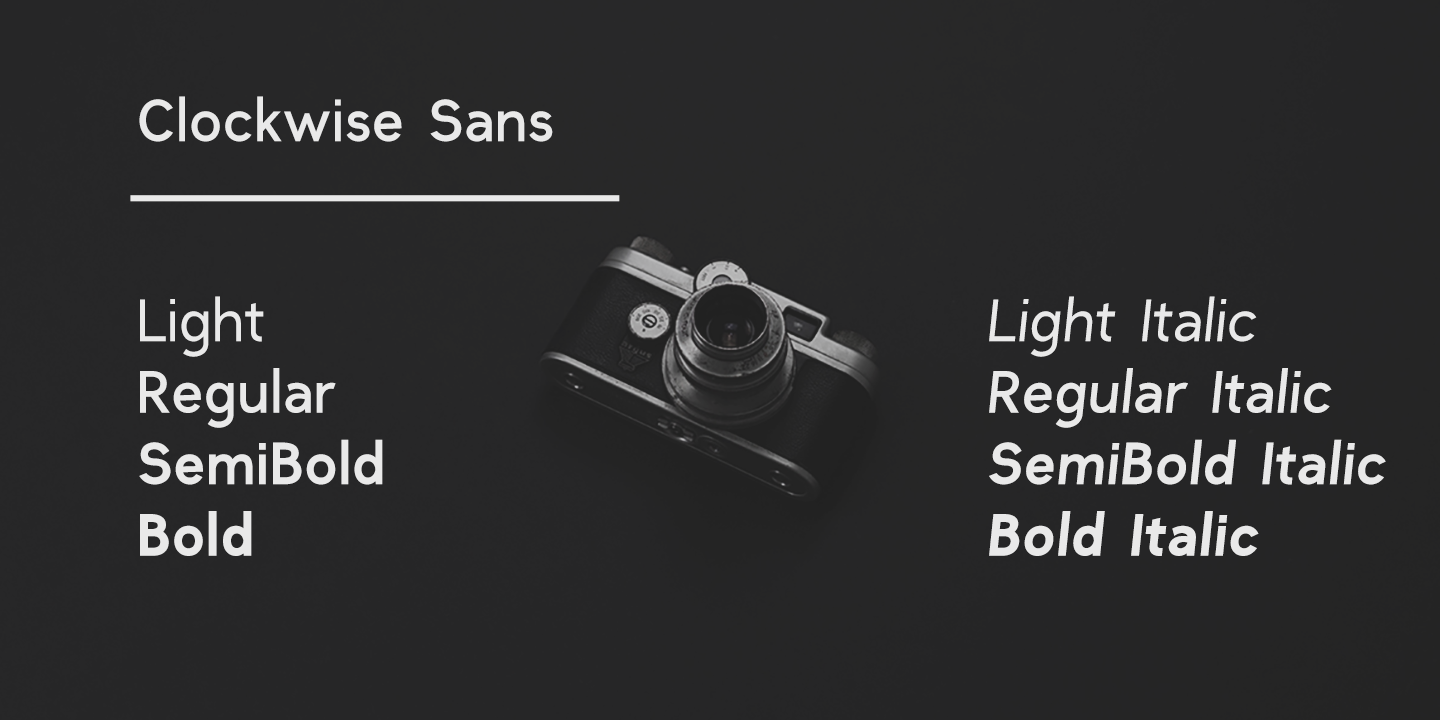 Clockwise SemiBold Italic Font preview